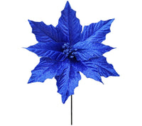 Poinsettias: 28cm | Blue | 5 pack