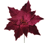 Poinsettias: 28cm | Burgundy | 5 pack