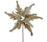 Poinsettia: 30cm | Hessian with White detail