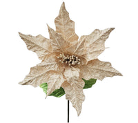 Poinsettia: 35cm | Champagne glitter