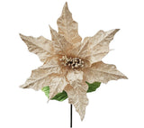 Poinsettia: 35cm | Champagne glitter