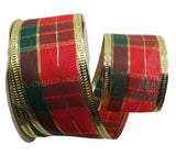 Ribbon: 2.7m (L) x 3.8cm (W) | Red and Green checkered