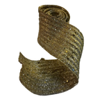 Ribbon: 2m (L) x 6cm (W) | Gold glitter