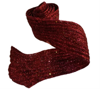 Ribbon: 2m (L) x 6cm (W) | Red glitter