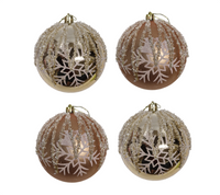 Bauble PVC: 10cm | Gold & Rose Gold Decorative