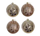 Bauble PVC: 10cm | Gold & Rose Gold Decorative