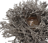 Table Décor: 29cm(D) | Gold dried branches wreath with candle holder