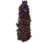 Table Décor: 43cm(L) x 17cm(W) | Frosted Berry & Pine cone tree