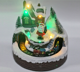 Village: 20cm(D) x 16cm(H) | Train in mountain