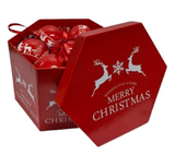 Bauble Decoupage set: 7.5cm | White & Red