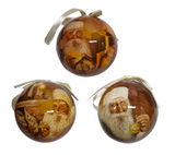 Bauble Decoupage set: 7.5cm | Gold