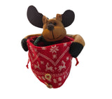 Christmas bag: Reindeer with Green scarf