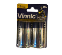 Batteries: Vinnic |  D | 2 units