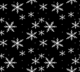 Napkins: Black | White snowflakes