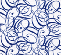 Napkins: Blue twirls