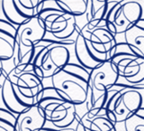 Napkins: Blue twirls