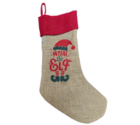 Hessian Stocking: 50cm (L) x 20cm(W) | What the Elf