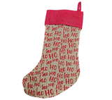 Hessian Stocking: 50cm (L) x 20cm (W) | Red Ho Ho