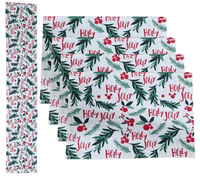 Table runner with placemats: Hessian | Holly Jolly