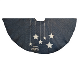 Tree Skirt: Navy with Silver 6 stars | 90cm