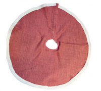 Tree Skirt: Pink with White fur border | 120cm