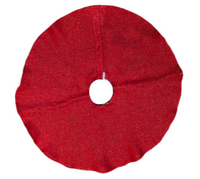 Tree Skirt: Red with Gold glitter | 120cm