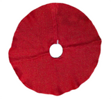 Tree Skirt: Red with Gold glitter | 120cm