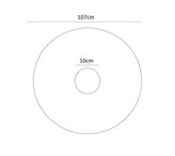 Tree Skirt: Silver sequence with White fur border | 107cm