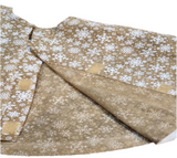 Tree Skirt: Hessian with White fur border | 90cm
