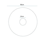 Tree Skirt: Hessian with White fur border | 90cm