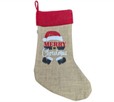 Hessian Stocking: 50cm (L) x 20cm (W) | Merry Christmas