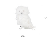 Owl: 20cm(H) x 20cm(W) | White