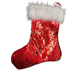 Sequin Stocking: 37cm (L) x 35.5 (W) | Red | Green