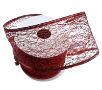 Ribbon: 2.7m (L) x 6.3cm (W) | Red mesh