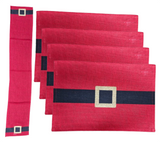 Table runner with placemats: Hessian | Santa`s belt