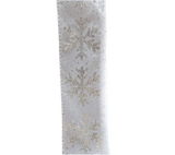 Ribbon: 2.7m (L) x 6.3cm (W) | Silver Snowflake