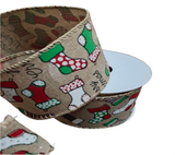 Ribbon: 2.7m (L) x 6.3cm (W) | Socks