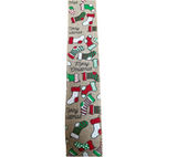 Ribbon: 2.7m (L) x 6.3cm (W) | Socks